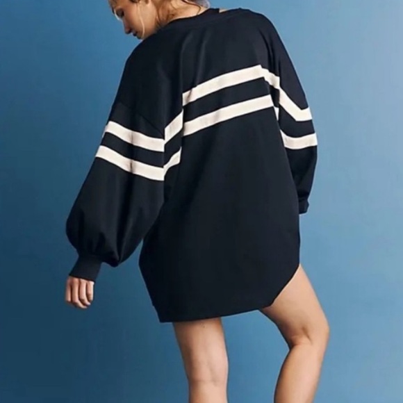 Fp Movement by Free People Post Up Layer Sweater navy combo Top Size Medium - Picture 2 of 11